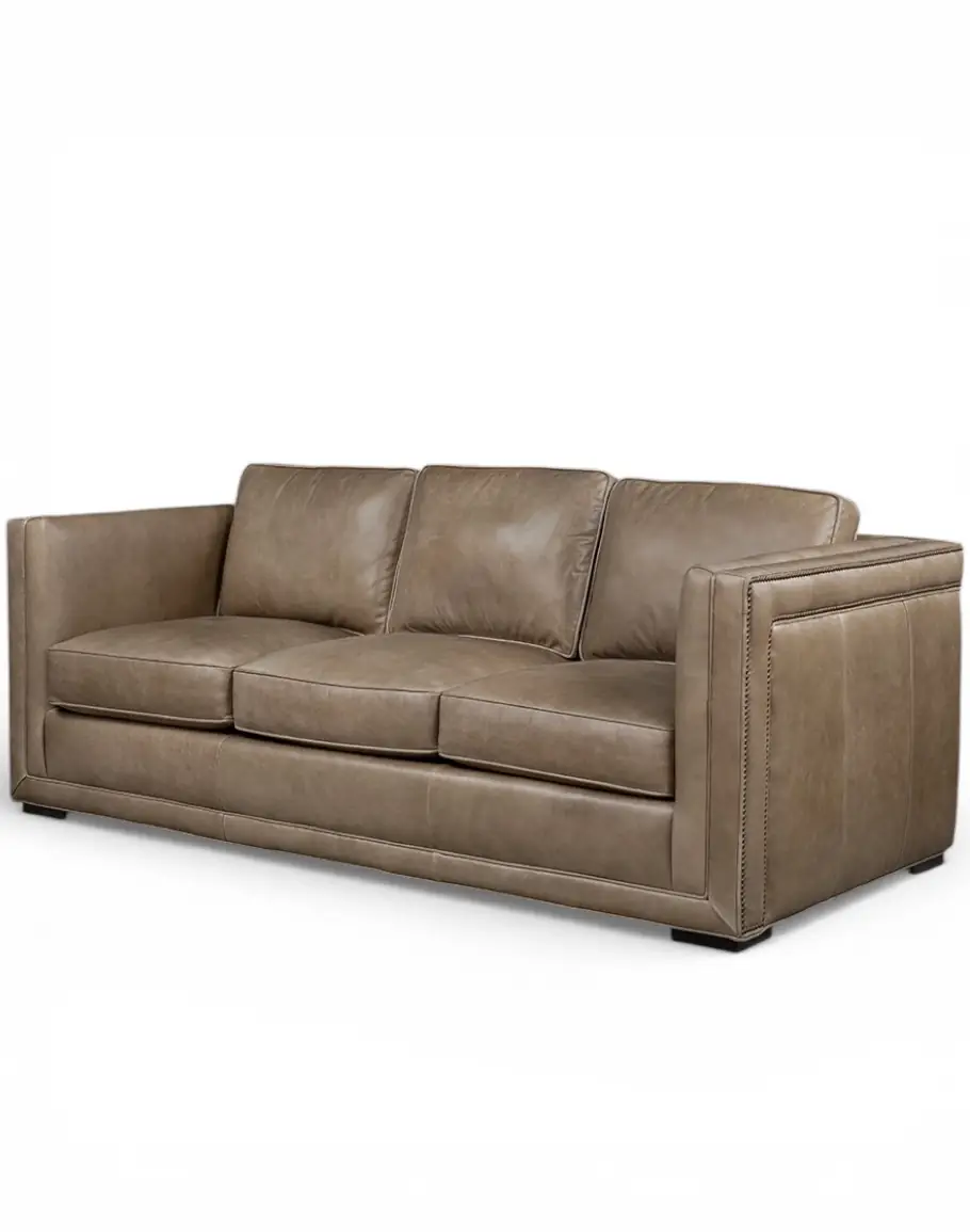 Bryce Sand Leather Sofa